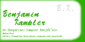 benjamin kampler business card